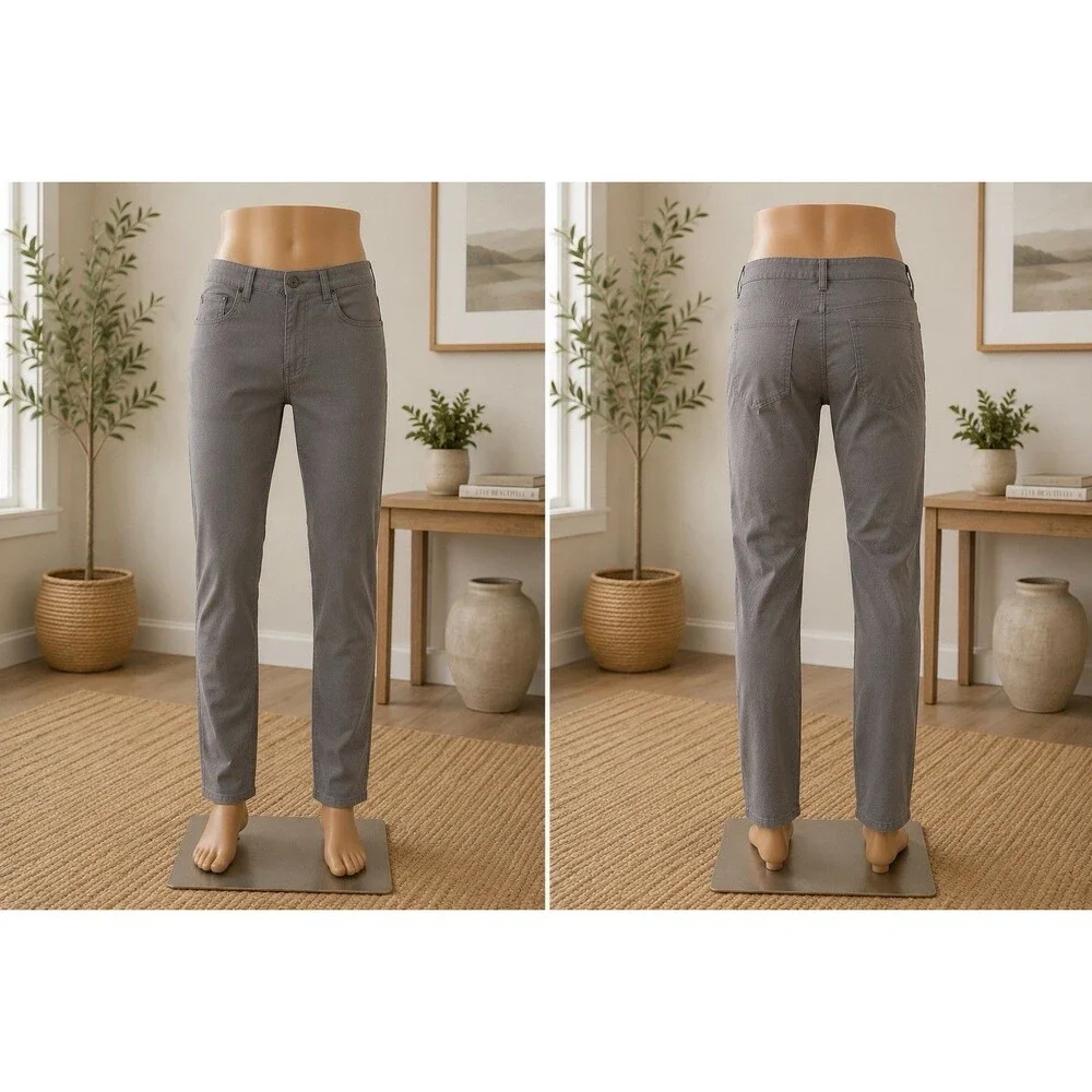 Tailor Vintage New Canaan Gray Slim Fit Comfort Stretch Pants Men’s 36x30 Chino